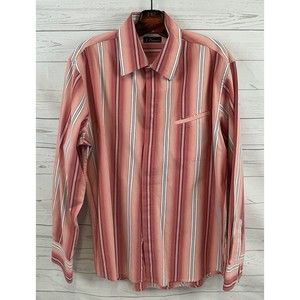 7 Diamonds Mens Long Sleeve Shirt Size XL Pink Red